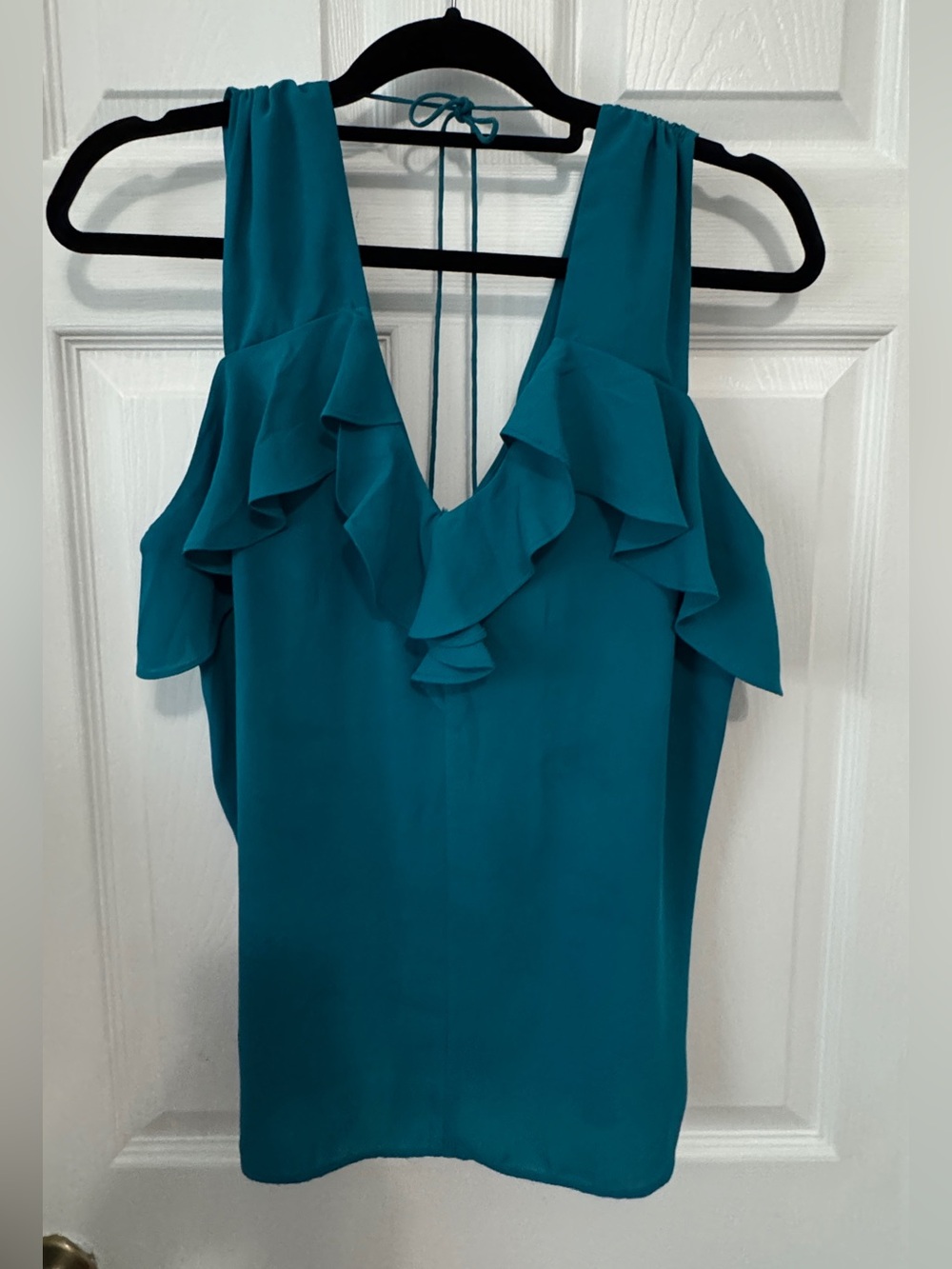 Express Teal Halter Tie-Neck Blouse